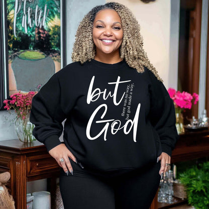 Stylish 'But God' Black Hoodie