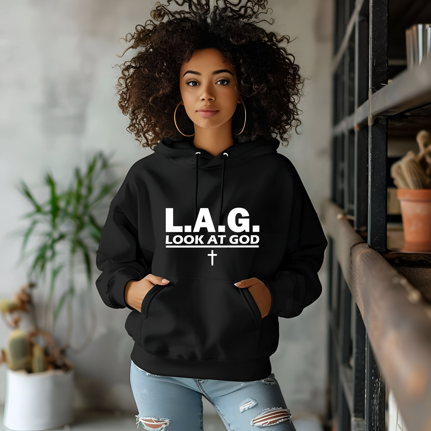 Look at God (LAG) Soft-Washed Fleece Hoodie