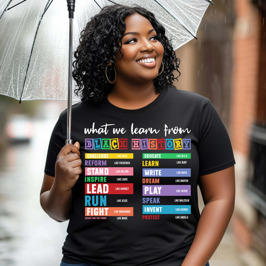 What We Learn from Black History T-Shirt