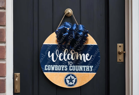 Cowboys Welcome Door Sign