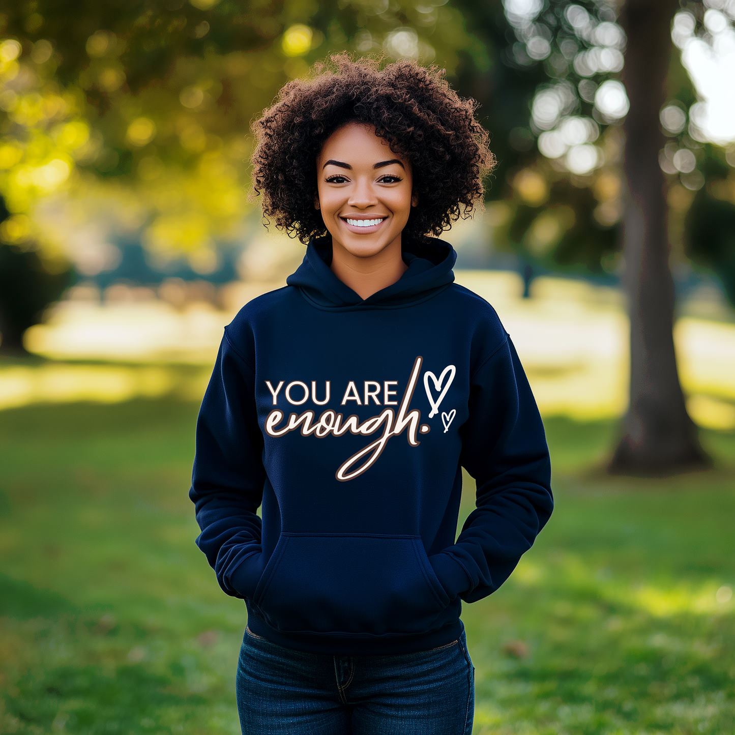 You Are Enough Soft-Washed Fleece Hoodie