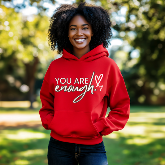 You Are Enough Soft-Washed Fleece Hoodie