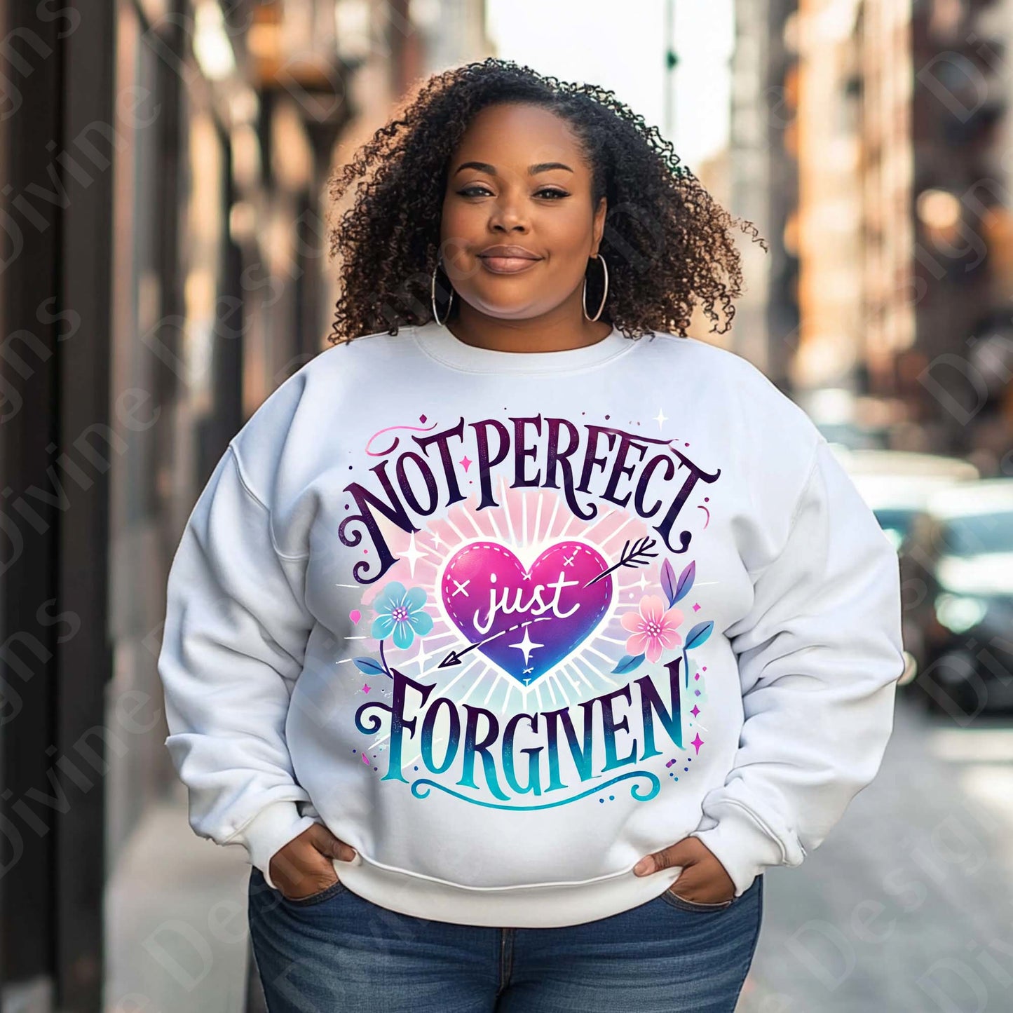 "Not Perfect, Just Forgiven" Inspirational Hoodie