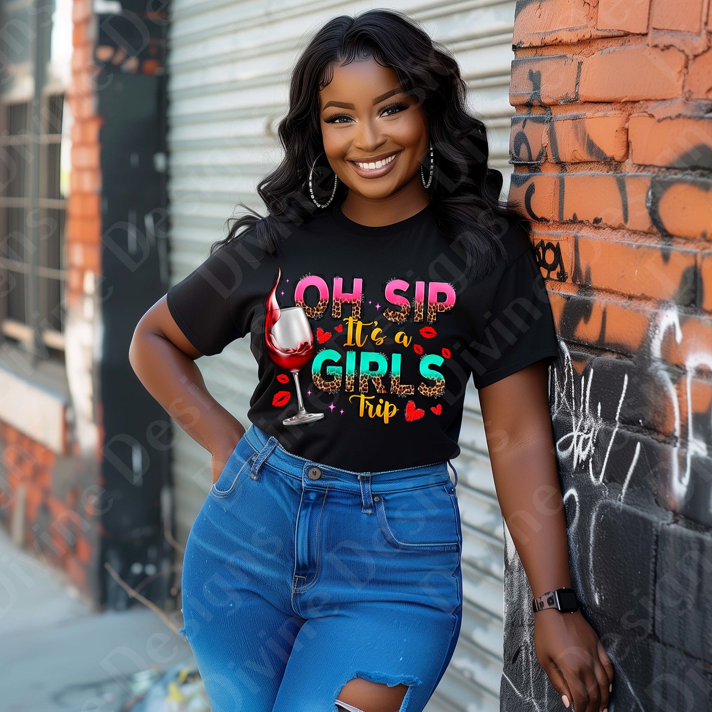 "Oh Sip, It’s a Girls Trip - Fun T-Shirt"