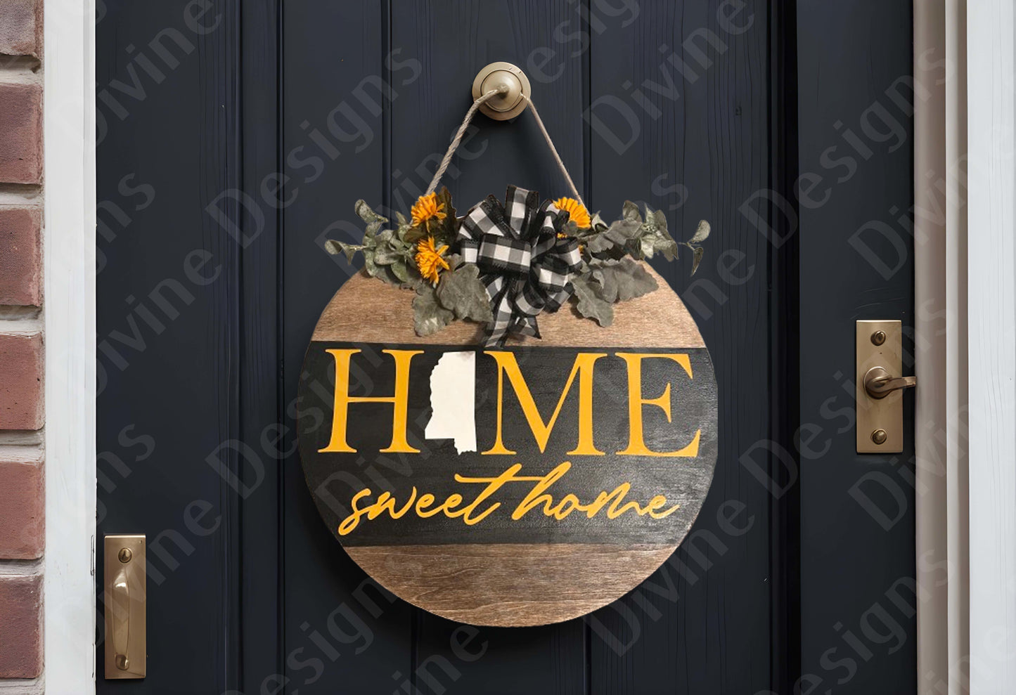 Rustic "Home Sweet Home" Door Sign